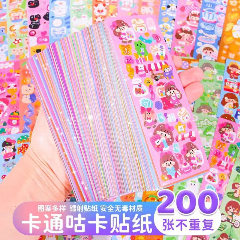 Cheap Guka Stickers Mix and Match Guka Set Ins Decoration DIY Guka Round Holographic Stickers Random Shipping