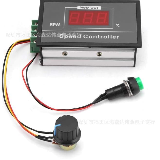 Digital Display PWM DC Motor Speed Controller 6V 12V 24V 48V Stepless Speed Control Switch with Display Case
