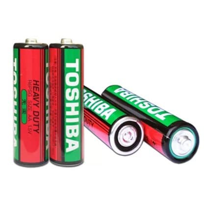Red Toshiba AA Carbon Zinc Battery R6 1.5V Dry Battery for Kids Toys Remote Controls Mice Keyboards