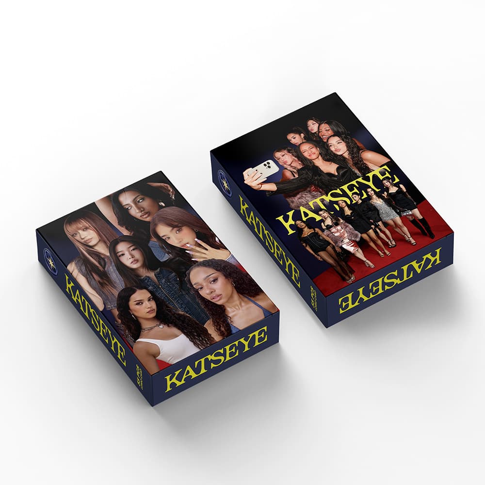 New KATSEYE Photo Cards DIY Poster Postcards Fan Collection 55-Piece Boxed Exquisite Lomo Cards