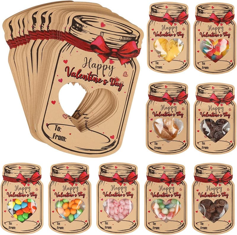 Cross-border romantic Valentine's Day drift bottle greeting card bulk exchange card classroom gift card party gift thank you gift
