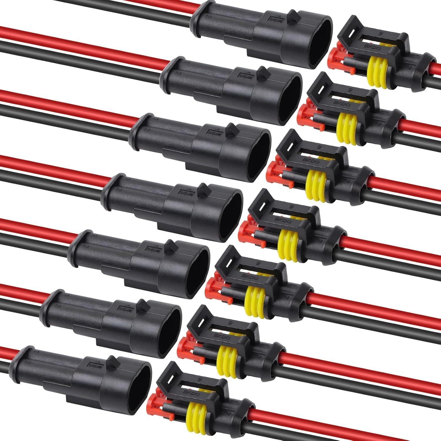 20 sets cable plug connectors, waterproof quick connect