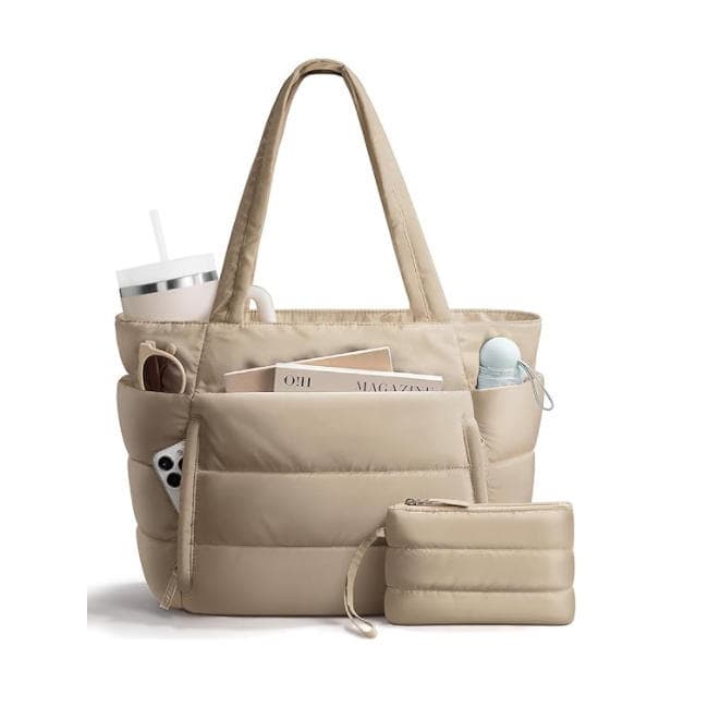Cross-border Trendy Shoulder Handbag for Women Large Capacity Quilted Commuter Tote Bag Water-Resistant Yoga Fitness Travel Bag
