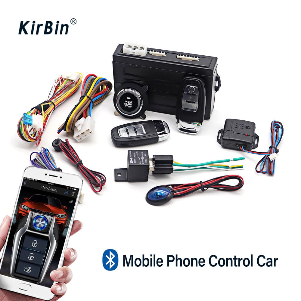 Car Alarm System Keyless Entry One-Key Start Remote Start Mobile Phone Control Vehicle Anti-Theft Device