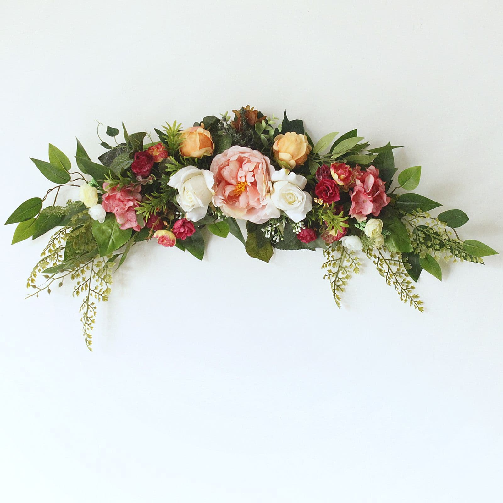 Artificial Flower Spring Summer Wreath Door Decor Wall Decoration Doorway Flower Mirror Front Wedding Arch Dining Table Vine