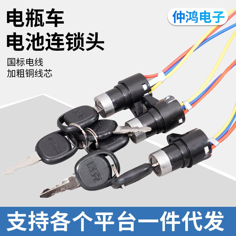 Electric Vehicle and Tricycle Accessories: Electric Door Locks, Power Locks, Large Head Locks, Medium Head Locks, Small Head Locks, Ab Key Switches Wholesale
