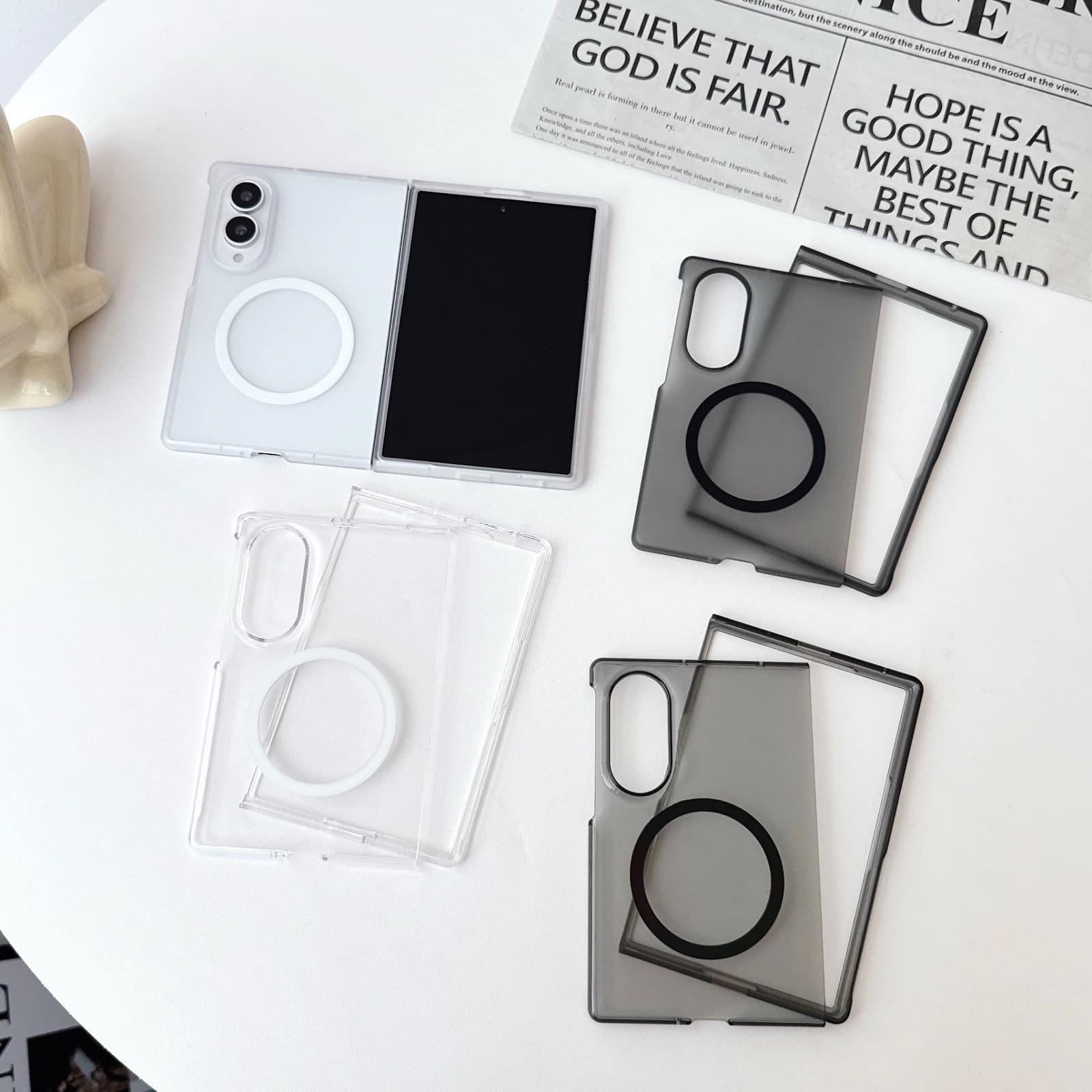 Compatible with Samsung Z Fold 8 Wide Phone Case, Z Fold 8 Protective Cover, Z Flip 8 Ultra-Thin Frosted Magnetic Case