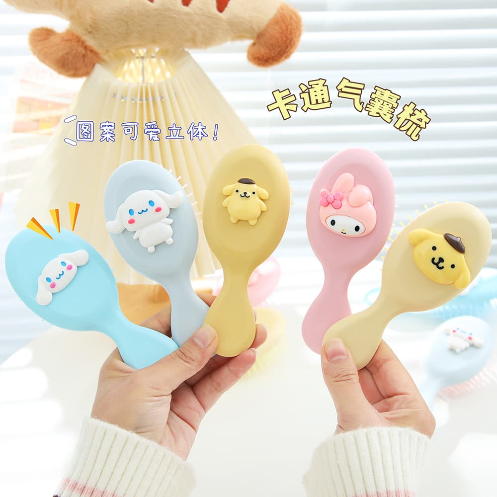 Cute Cartoon Children's Airbag Comb, Girly Home-Use Scalp Massage Comb, Candy-Colored Handle Air Cushion Hairbrush
