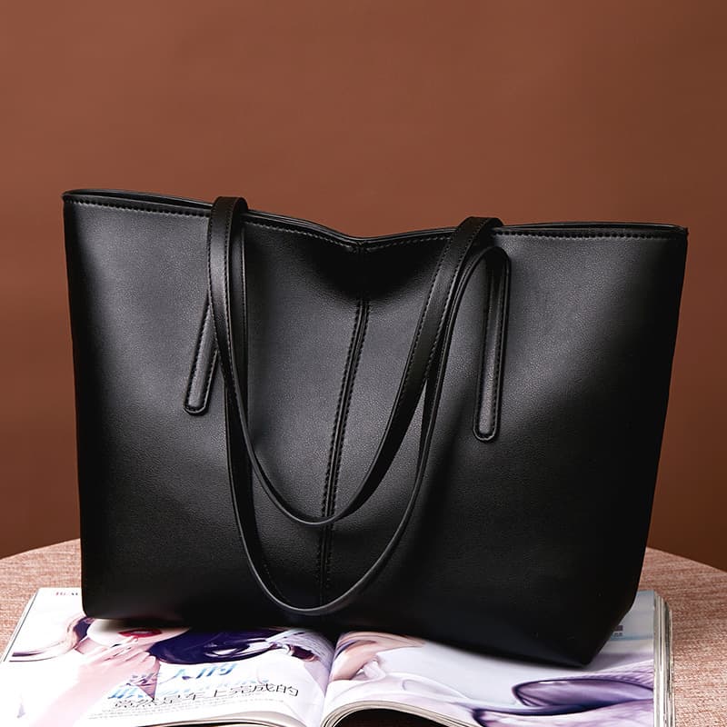 Korean Style Women's Bag 2025 New European and American Fashion Handbag Commuter Large Capacity Shopping Bag Casual Minimalist Shoulder Bag