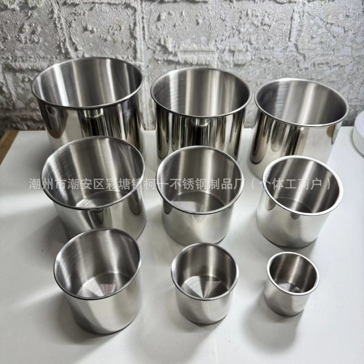 Non-magnetic 304 Stainless Steel Mouth Cup, Drinking/Feeding Cup for Animals, Mini Cup