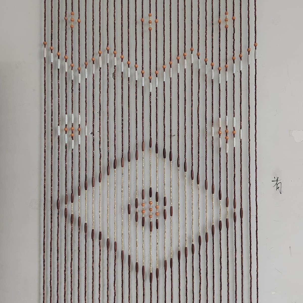 Factory Direct Hot-Selling Wave-Shaped Wooden Bead Door Curtain, In Stock