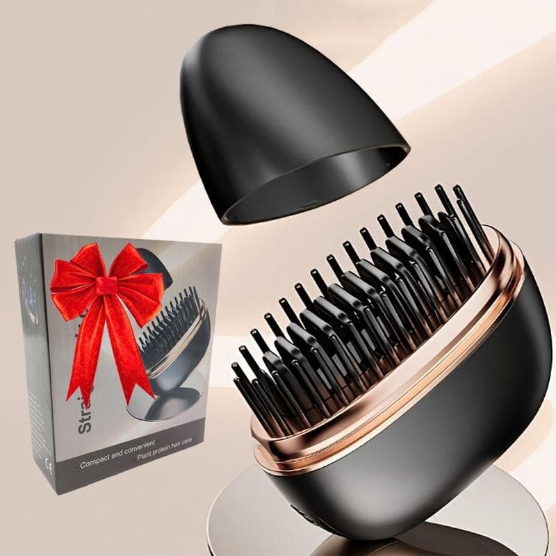 Cross-border Hot Selling Wireless Straightening Comb, 2-in-1 Straightening and Curling New Hair Straightener, Lazy Hair Straightening and Curling Wand, In Stock
