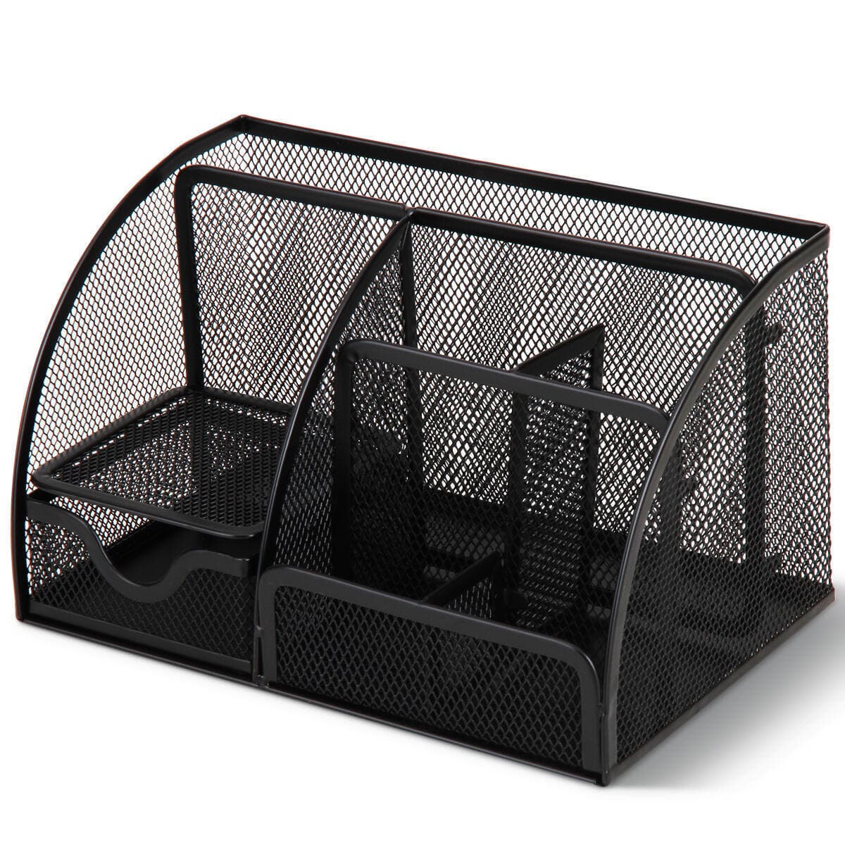Deli 8903 Multifunctional Metal Pen Holder Iron Mesh Office Supplies Desktop Storage Pen Insert Hollow Combination Pen Holder