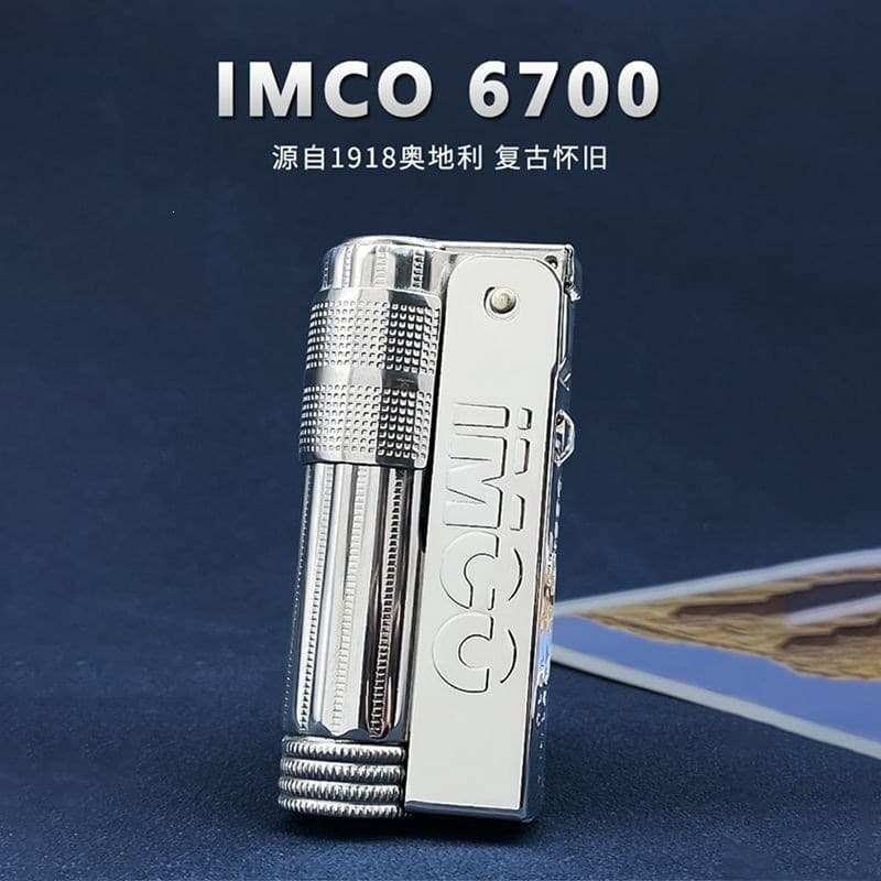 Austrian IMCO ICO 6700 Stainless Steel Nostalgic Vintage Classic Old-Style Windproof Mechanical Kerosene Lighter for Men