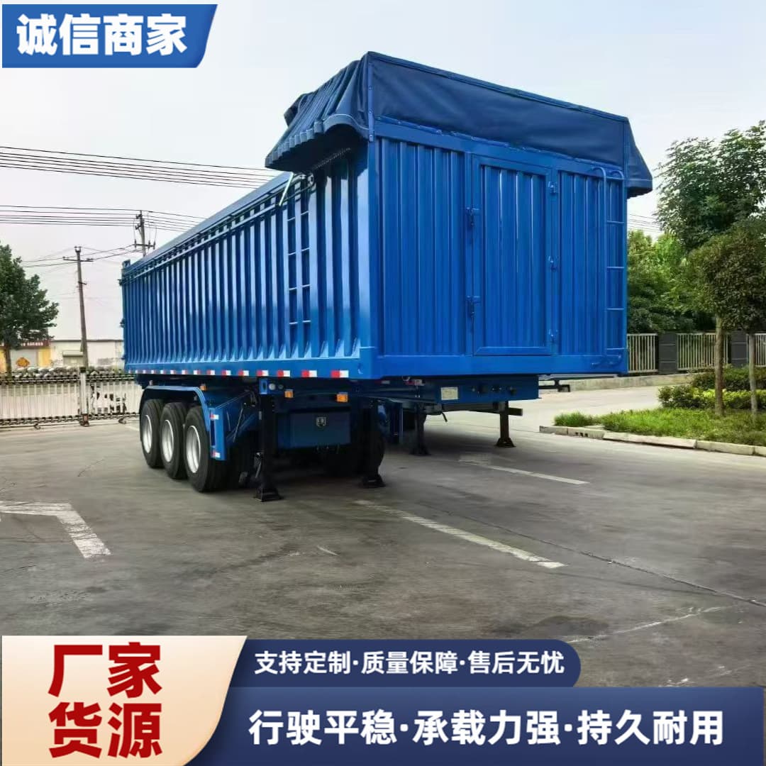 10-Meter Skeleton Box-Type Rear-Tipping Dump Semi-Trailer, Port 20-Foot 40-Foot Container Rear-Tipping Dump Truck