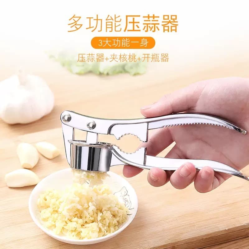 Wholesale Extra Large Garlic Press Garlic Mincer Garlic Clamp Multifunctional Zinc Alloy Stainless Steel Manual Pull Garlic Crusher