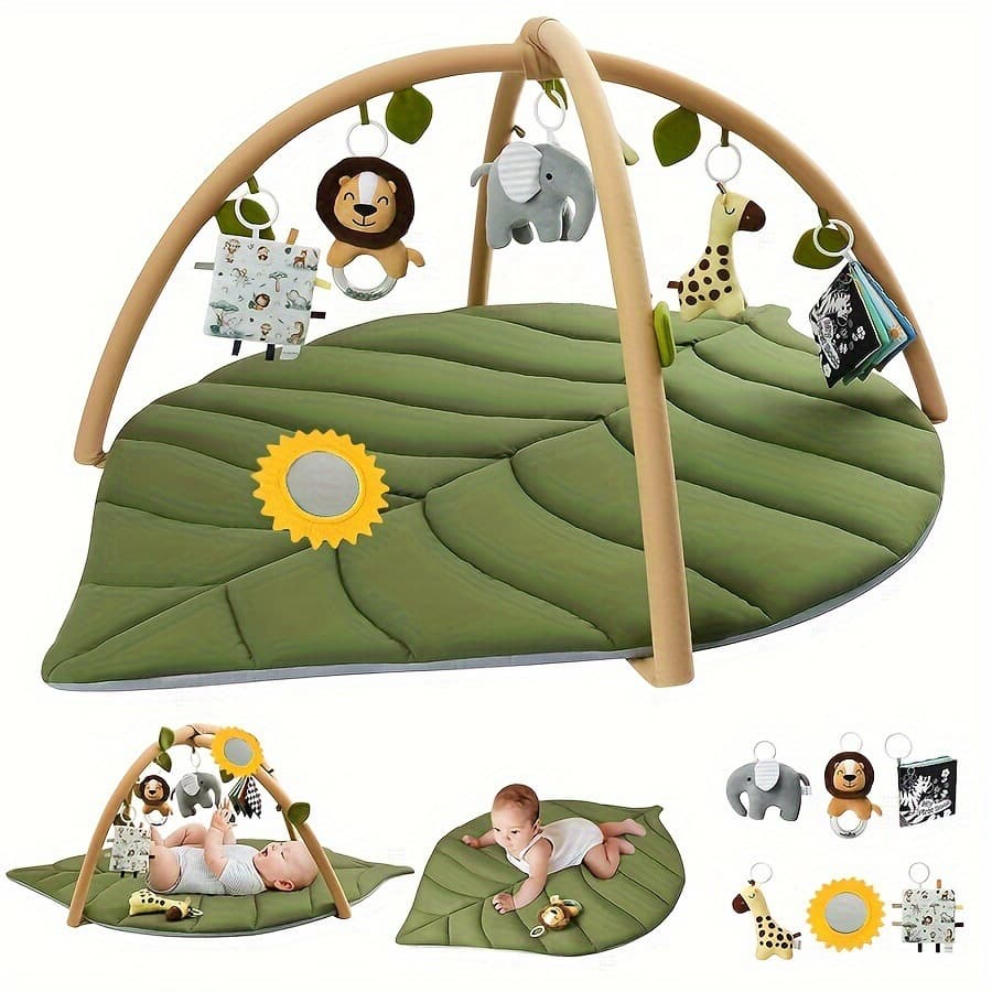 2025 New Cross-Border Dropshipping Baby Playpen and Activity Mat (Leaf-Shaped)