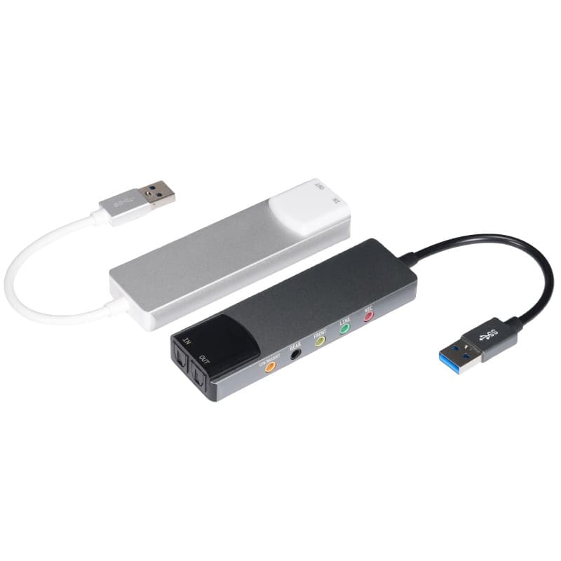 USB Laptop Desktop Computer Sound Card 5.1 Channel USB Cable Optical Fiber Sound Card Voice Chat Game Live Broadcast