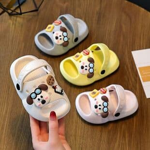 2026 New Glasses Dog EVA Sandals, Cartoon Cute Wear-Resistant Indoor/Outdoor Kids Sandals for Boys and Girls