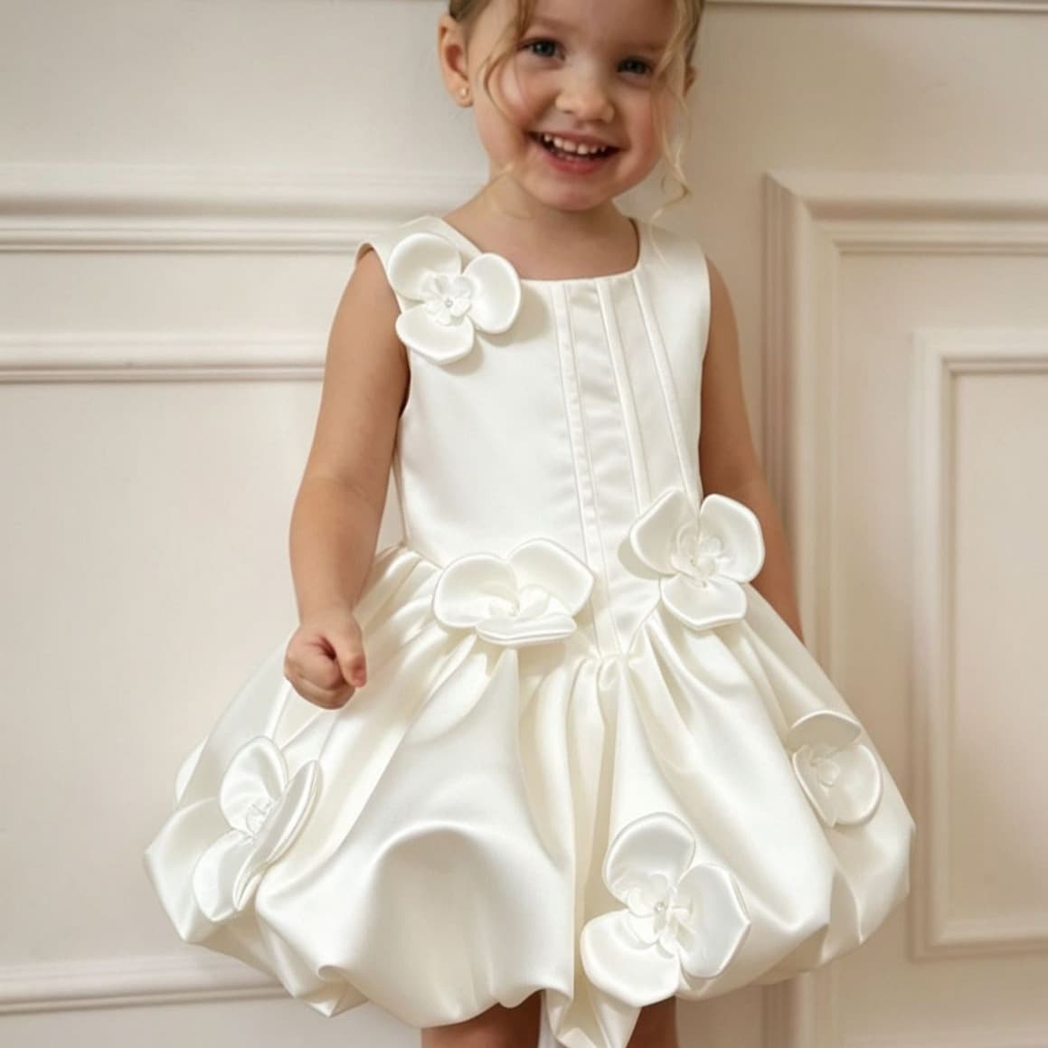 INS Cross-border Amazon Children's Dress European and American Host Piano Performance Dress Girl Birthday Party Wedding Gown