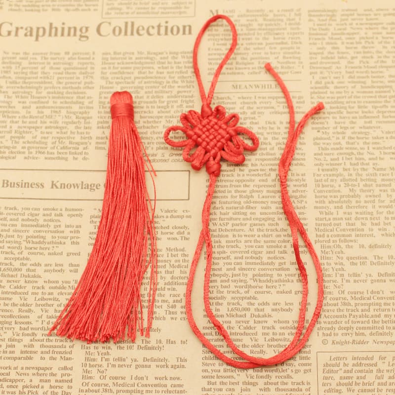 No.5 6-Coil Hanging Rope Chinese Knot Tassel Handwoven Pendant Accessory Auspicious Knot Festival Ornament Parts