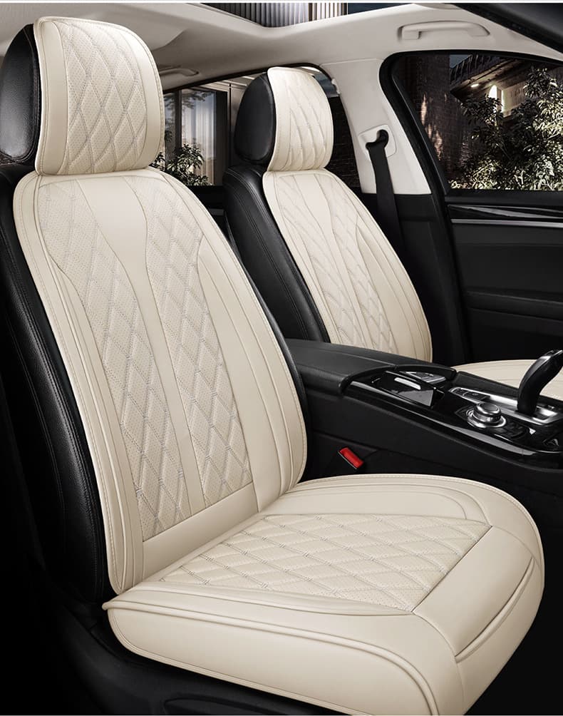 Foreign Trade Cross-Border E-commerce Hot-Selling All-Season Car Seat Cushion Backrest Single Piece Three-Piece Set Leather Perforated Breathable Small Three-Piece