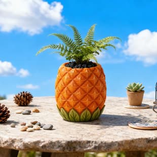 Yindian Pineapple Cement Aromatherapy Plaster Cup Mold DIY Resin Storage Cup Flower Pot Decoration Silicone Mold
