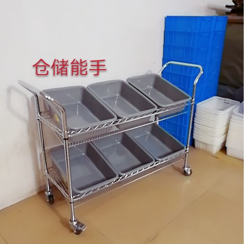 Express picking cart, delivery vehicle, two-tier material picking cart, turnover cart, warehouse sorting cart, logistics dispatch trolley