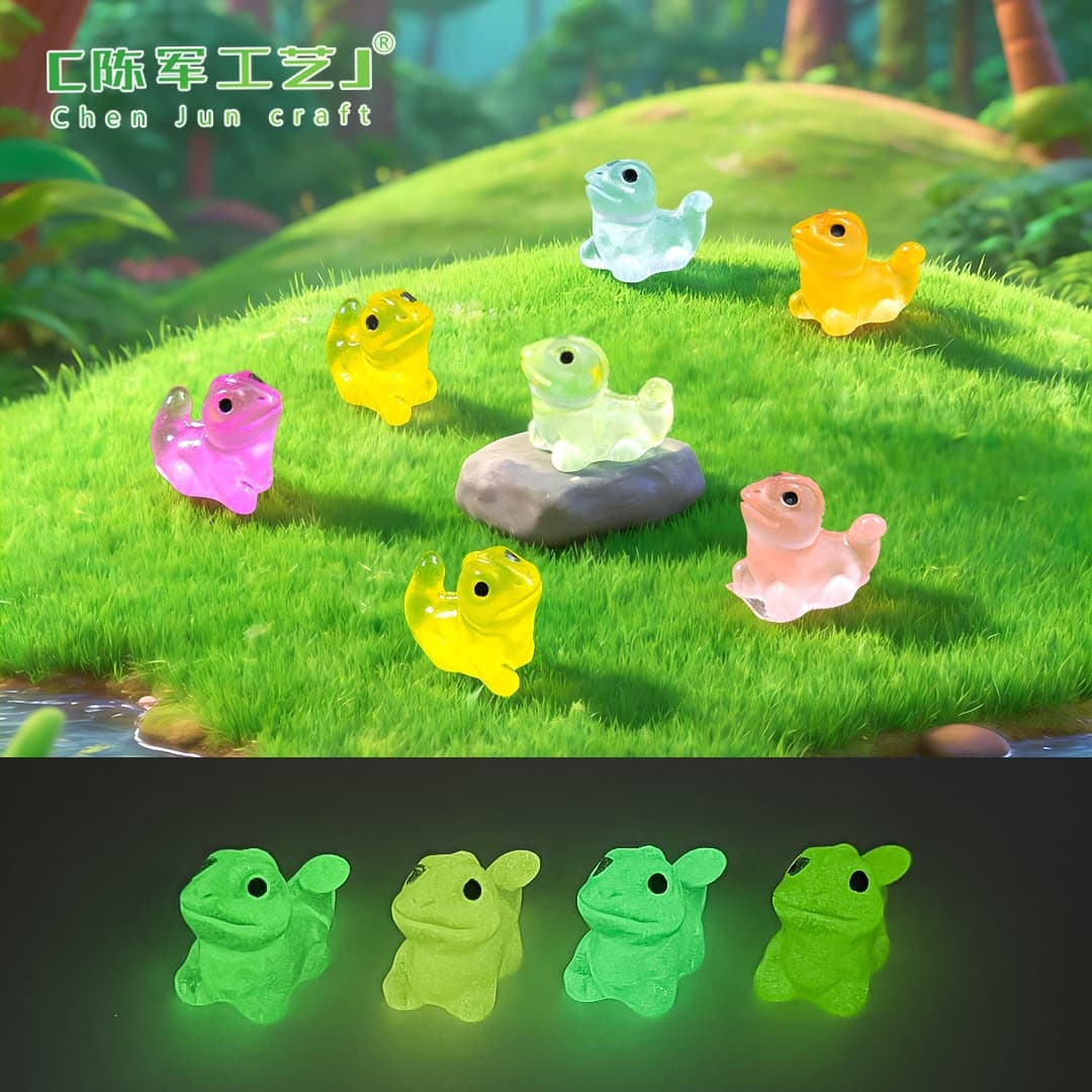 Moss Micro Landscape Cartoon Glow-in-the-Dark Lizard Simulation Animal Gardening DIY Decoration Mini Figurine