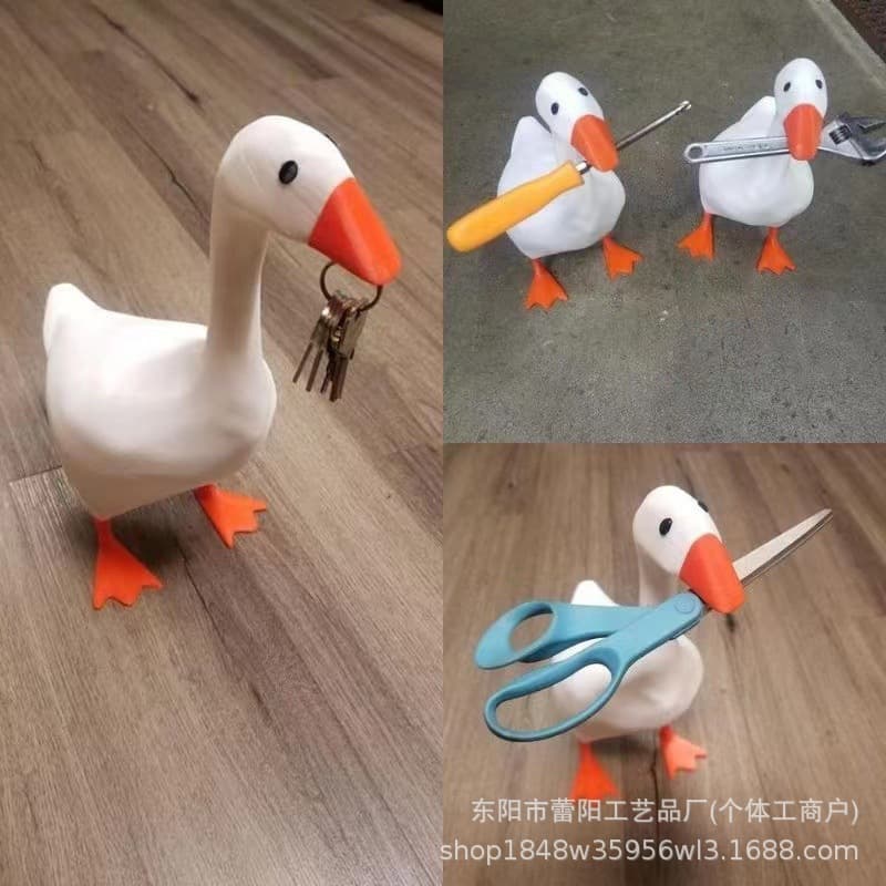 Modern Simple Magnetic Swan Duck Statue Key Holder Scissors Home Decoration Resin Crafts Wholesale
