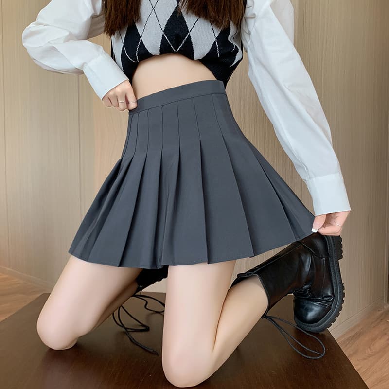 JK Pleated Skirt Women High-Waist Slimming Spring Autumn Winter New Style Japanese Retro Skirt Summer Versatile Short Skirt A-Line Skirt