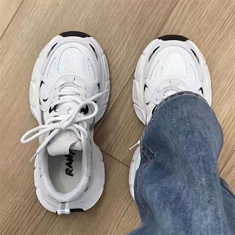 Brand 2024 Spring Autumn Winter New Thin Casual Sports Shoes Women Versatile Chunky Dad Shoes Breathable Flat Shoes Women