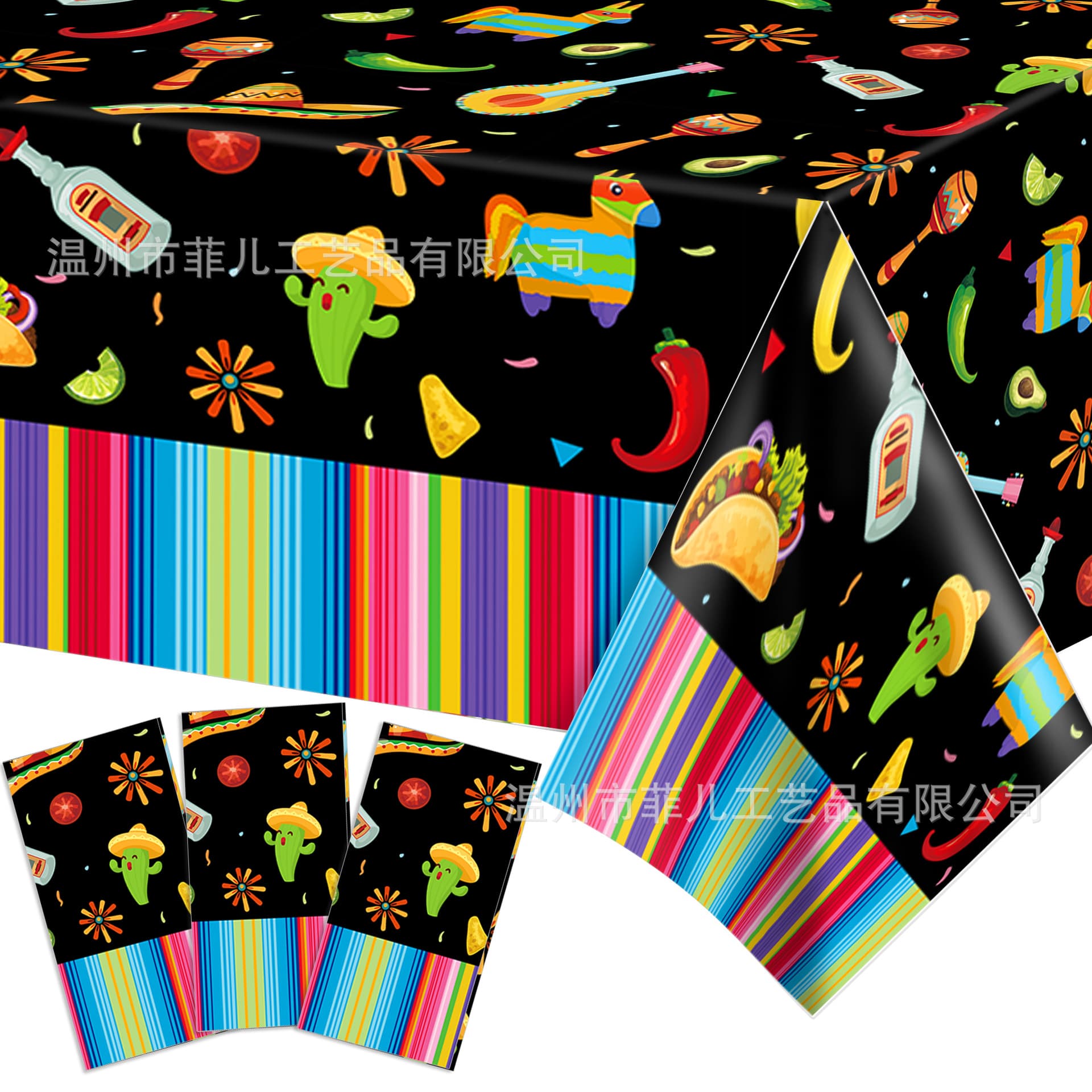 ZB223 Cinco de Mayo Mexico Party 130*220cm One-Time Tablecloth PE Party Tablecloth