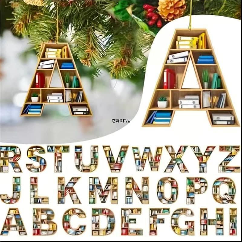 2023-2023 cross-border new products creative letter bookcase Christmas decorations car backpack home decoration hangings