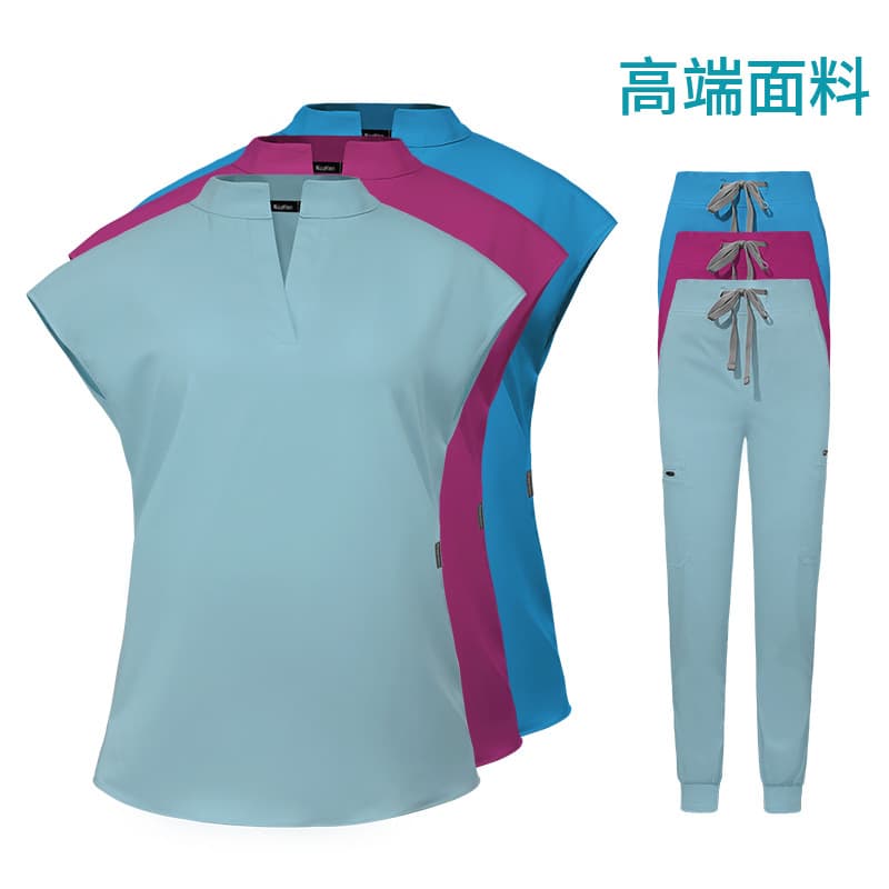 Doctor Nurse Workwear Skin Management Beauty Salon Nurse Surgeon Stand Collar Comfortable Scrub Suit Surgical Gown