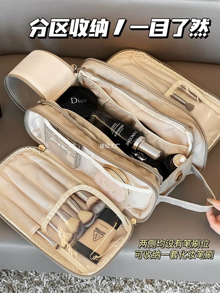 Large Women's Cosmetic Bag New Cosmetic Bag Large Capacity Toiletry Bag Satchel Waterproof Satchel Travel 2025