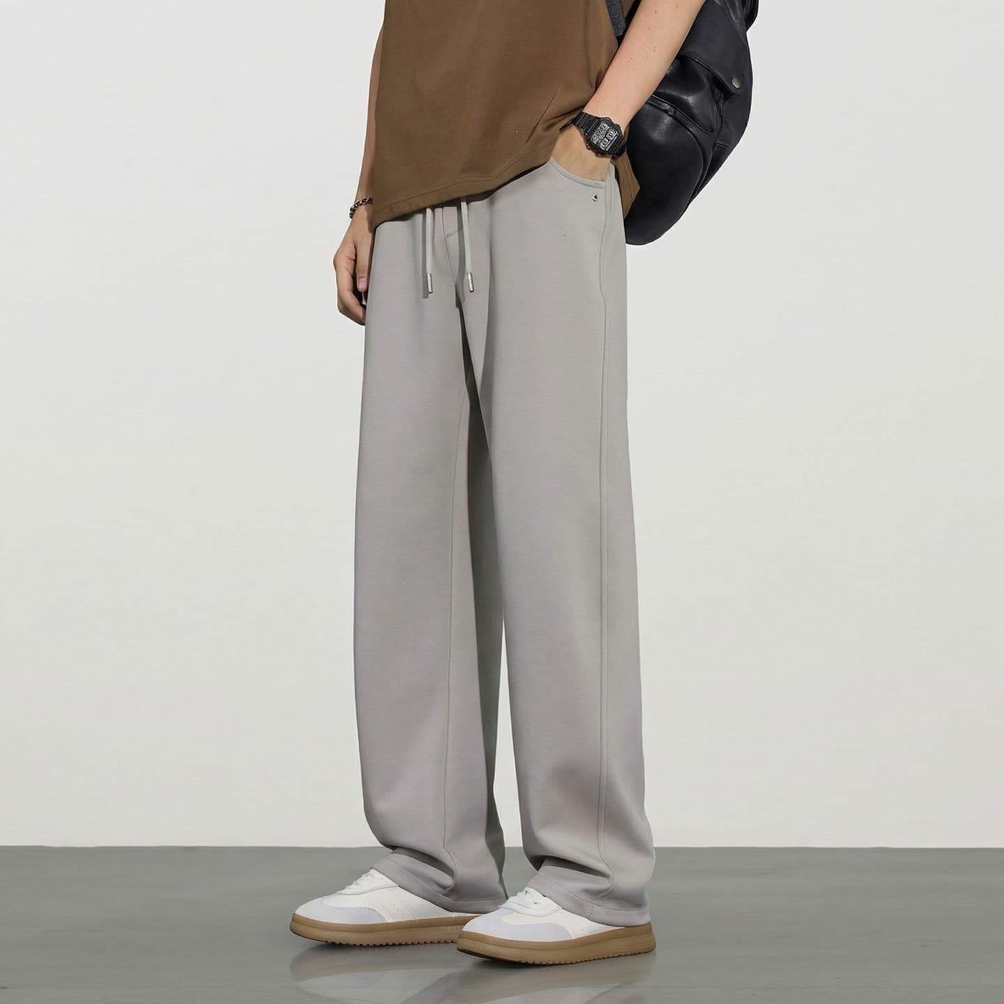 Casual pants for men 2026 new summer design slim and drape overalls loose straight pants cotton