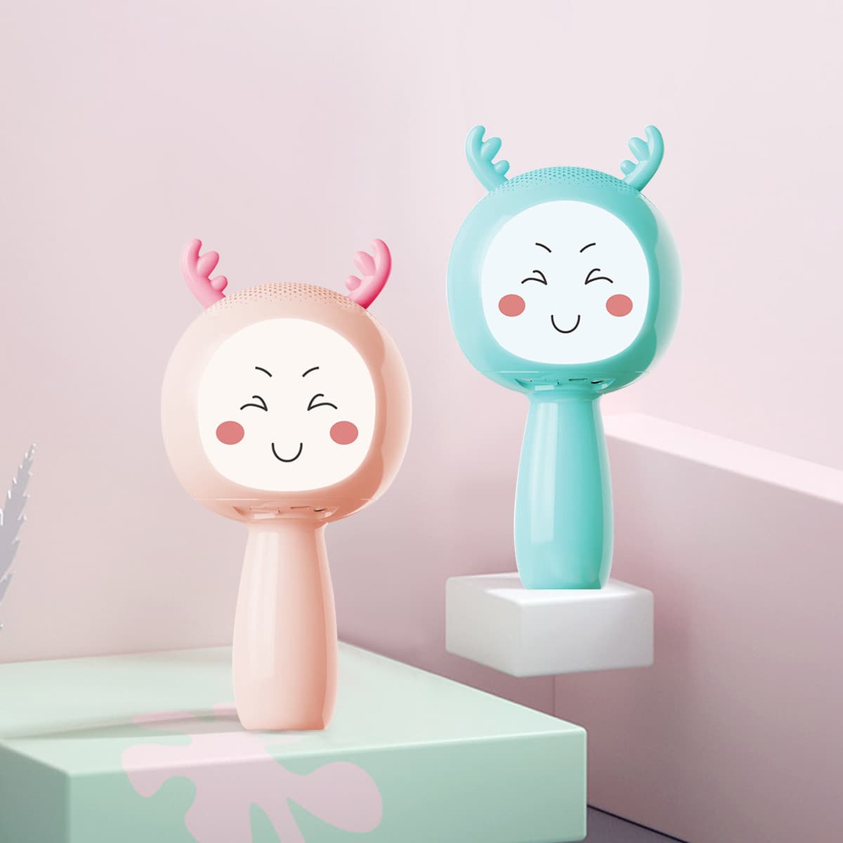 Kids Microphone Speaker All-in-One K Song Microphone Baby Singing Toy Early Education Bluetooth Handheld Microphone