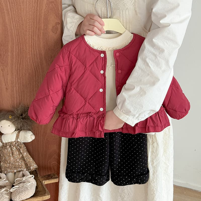 Girls' Light Down Inner Layer Winter New Style Infant Lace Down Coat, Class A Baby Girl Lightweight Down Jacket