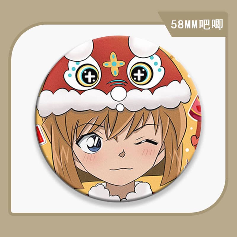 Ai Haibara Badge Pin Brooch Detective Conan Merchandise Gift Commemorative Pin 58mm Tinplate