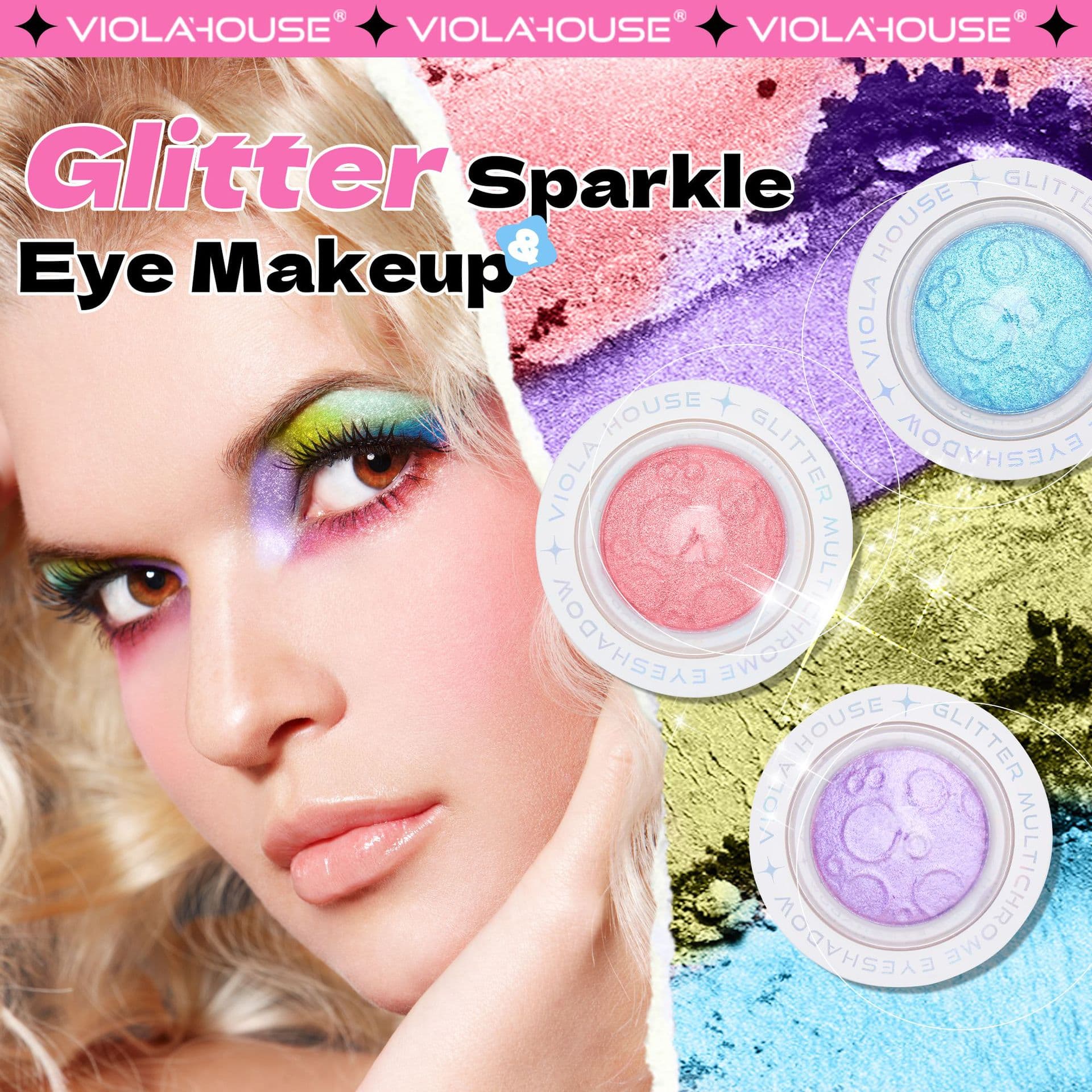 Cross-border exclusive supply of 5 colors of planet eye shadow, brightening and sparkling natural European and American style makeup sequins ready for wholesale