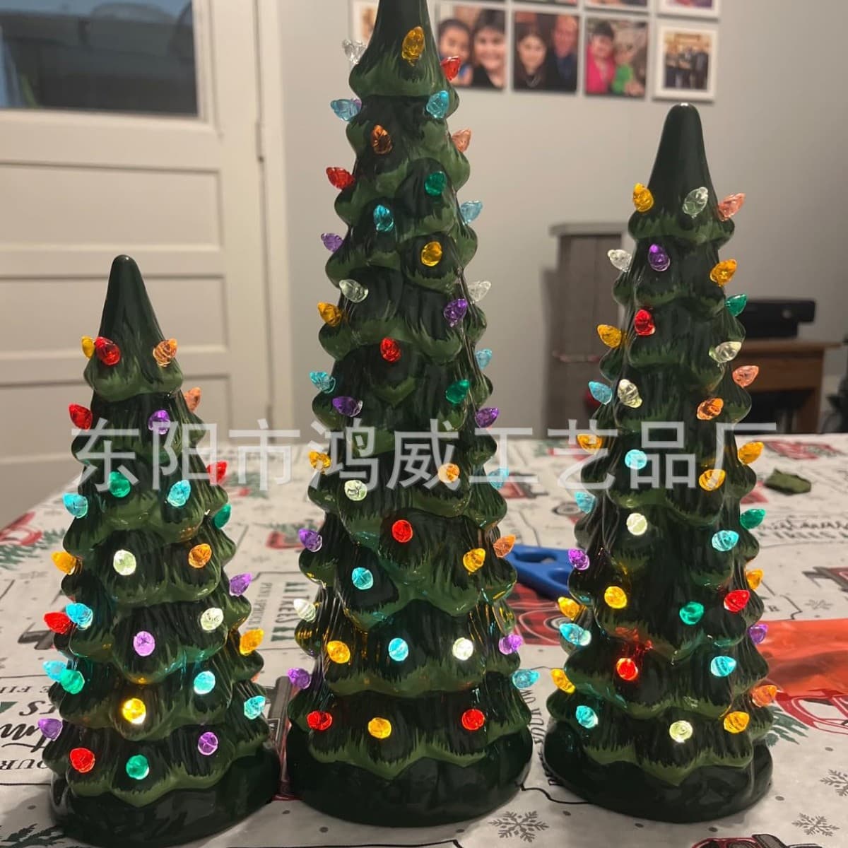 Cross-border Christmas tree shining brightly with glowing colorful lights