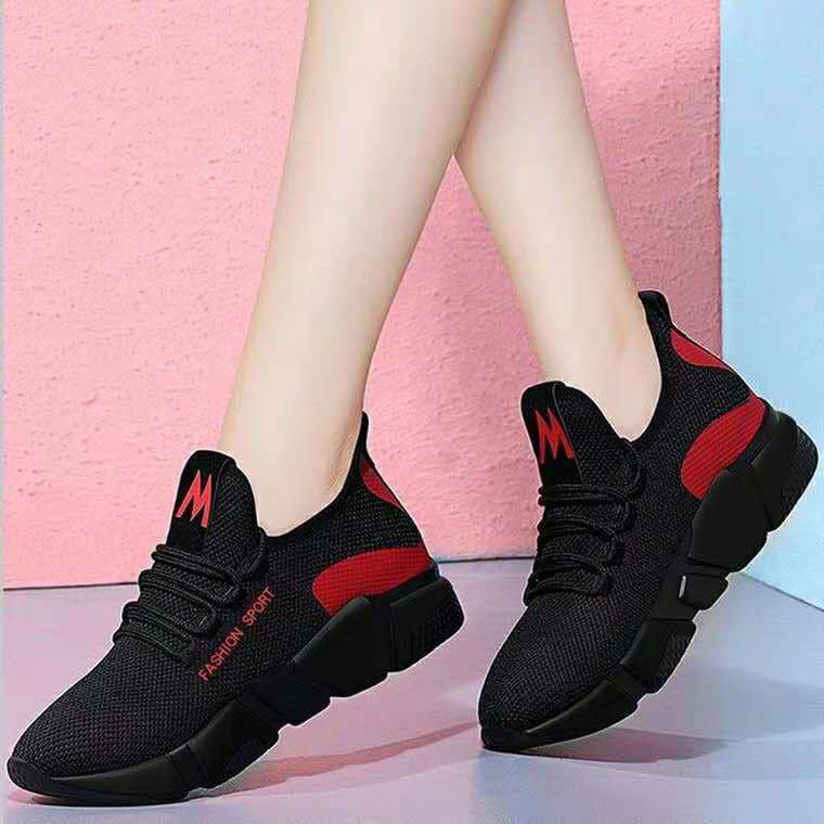 Women's Shoes 2026 Spring New Casual Comfortable Sneakers Thick Sole Wear-resistant Breathable Casual Shoes Lightweight Low Heel Round Toe