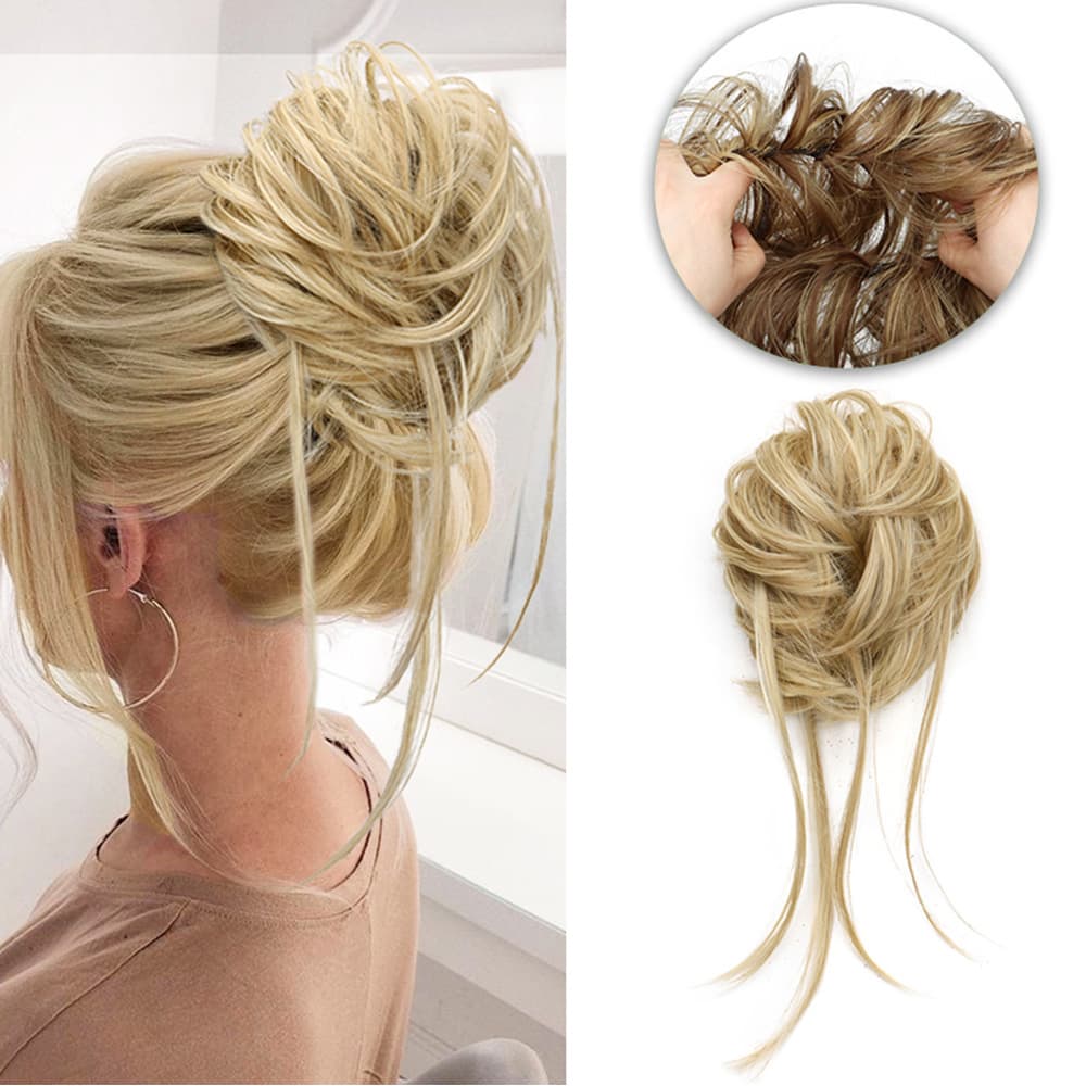 European and American Cross-Border Hair Bun, Lazy Long Tassel, Fluffy Natural Women's Hair Accessory, Bun Hair Ring Hair Bun