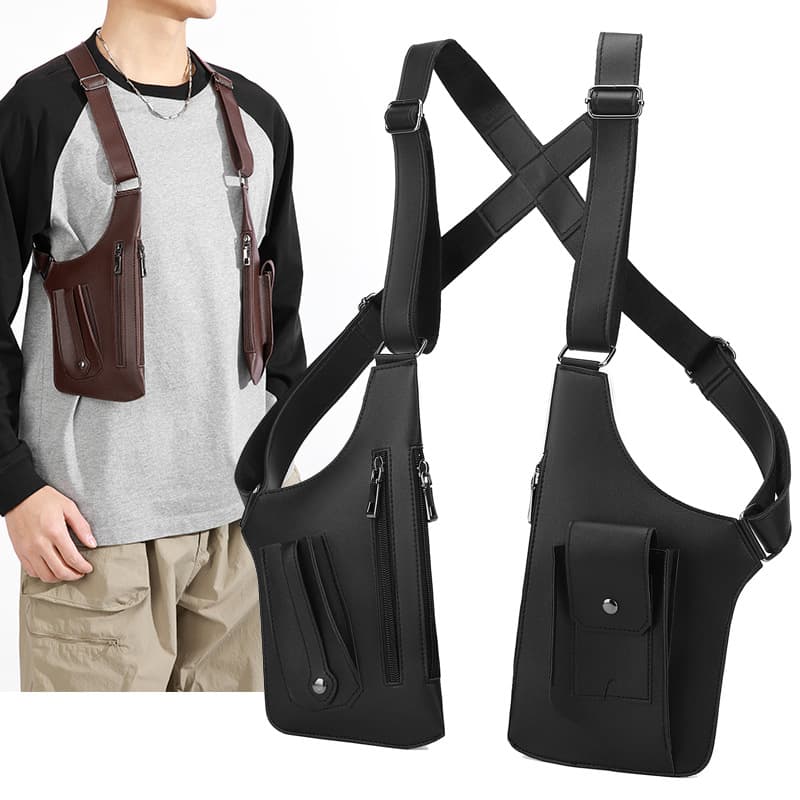 Multi-Functional Vest Bag for Men, Vintage Underarm Backpack, Men's Crossbody Bag, Multi-Functional Shoulder Bag, Men's Sports Backpack
