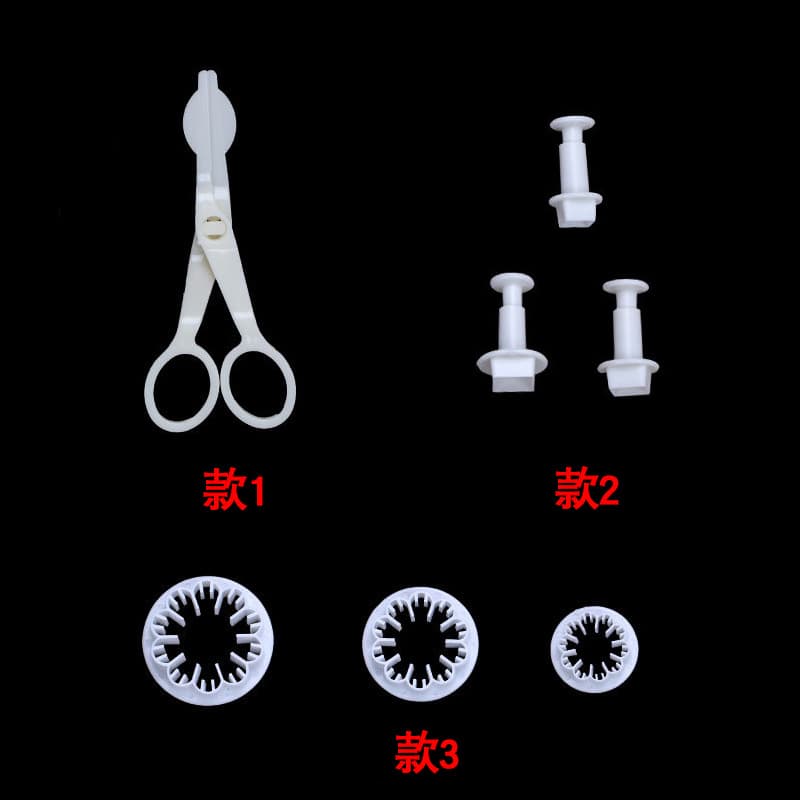 Fondant Cake Tool Smoother Piping Scissors Spring Mold Square Shape Baking Mold Wholesale Stock