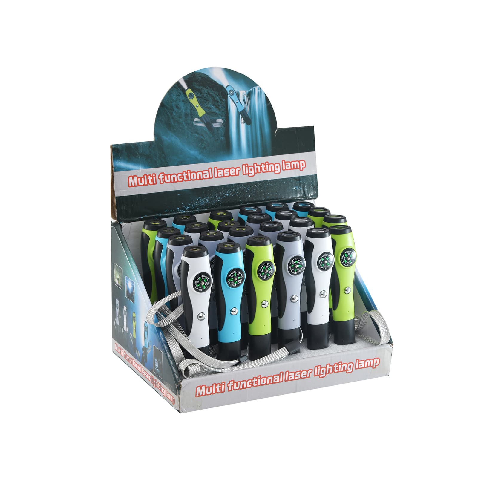 New six-in-one multifunctional laser light survival whistle lifesaving whistle with COB light compass rechargeable toy