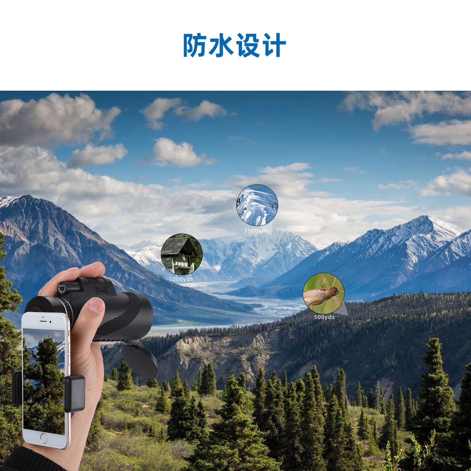 80X100 Monocular Telescope for Adults Outdoor Concerts High Magnification HD Low-Light Night Vision Telescope Factory Wholesale