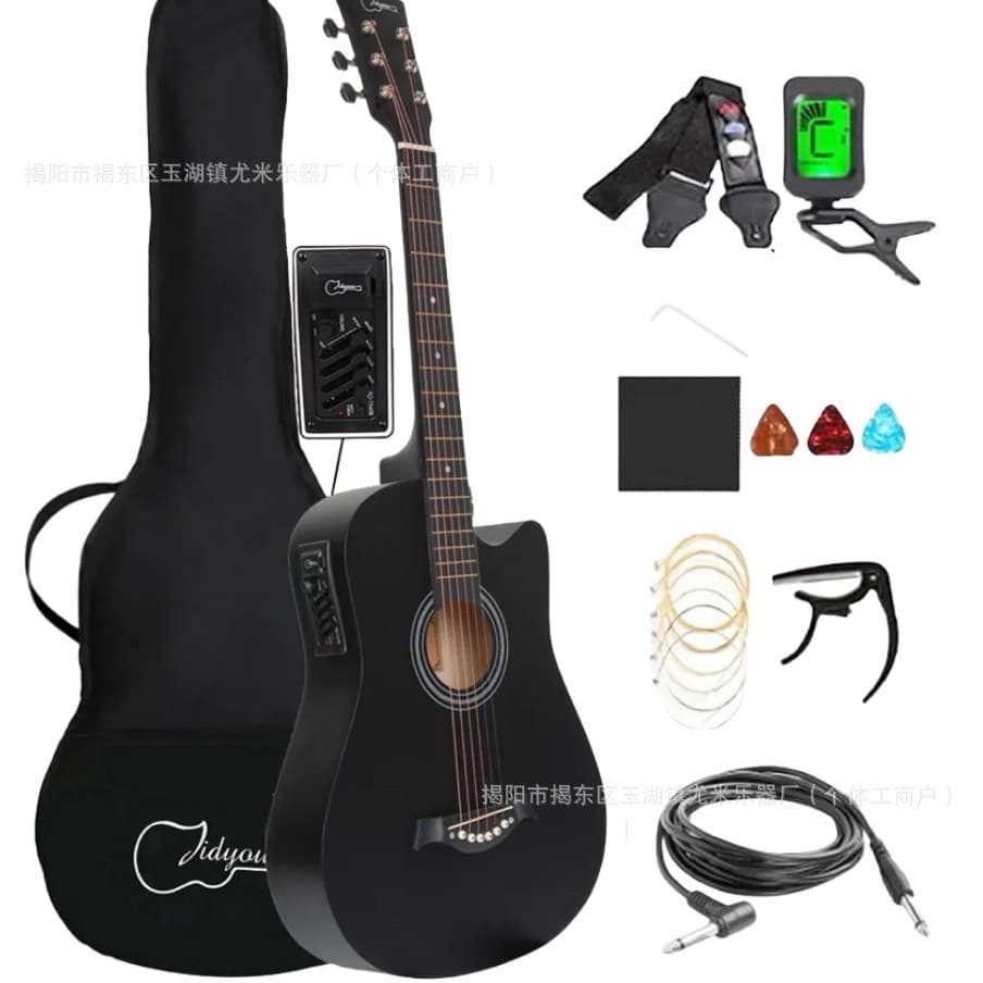 Cross-border 38-inch electric guitar acoustic guitar beginner entry-level practice guitar popular guitar musical instrument wholesale