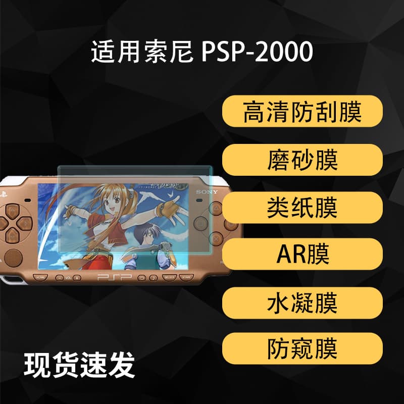 Compatible with Sony PlayStation P 2000 Handheld Console Screen Protector, High-Definition AR Anti-Reflection Water-Gel Soft Film